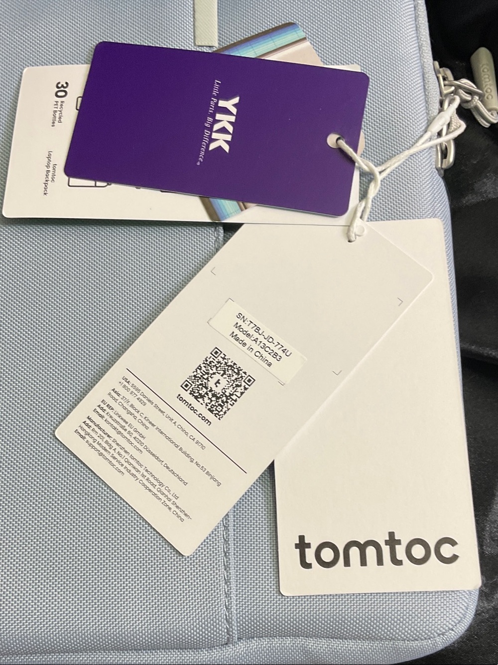 tomtoc Computer Case Bag - Light Blue - Picture 2 of 9